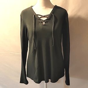 RUFF HEWN LACE UP TUNIC